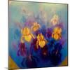 Blue and Gold Irises, 2023, (Oil on Canvas)-Lee Campbell-Mounted Giclee Print