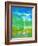 Blue and Green Abstract Art Painting-T30Gallery-Framed Art Print