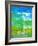 Blue and Green Abstract Art Painting-T30Gallery-Framed Art Print