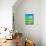 Blue and Green Abstract Art Painting-T30Gallery-Mounted Art Print displayed on a wall