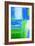 Blue and Green Abstract Art Painting-T30Gallery-Framed Art Print