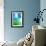 Blue and Green Abstract Art Painting-T30Gallery-Framed Art Print displayed on a wall