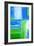 Blue and Green Abstract Art Painting-T30Gallery-Framed Art Print