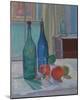 Blue and Green Bottles and Oranges-Spencer Frederick Gore-Mounted Premium Giclee Print