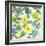 Blue and Green Flowers-Jan Weiss-Framed Art Print