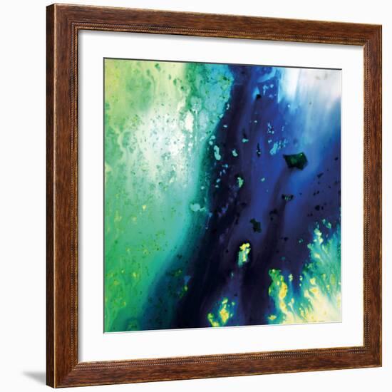 Blue and Green Flowing Abstract, c. 2008-Pier Mahieu-Framed Premium Giclee Print