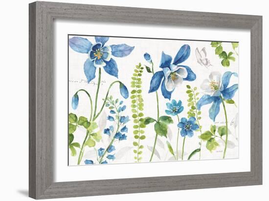 Blue and Green Garden I-Lisa Audit-Framed Art Print