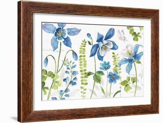 Blue and Green Garden I-Lisa Audit-Framed Art Print