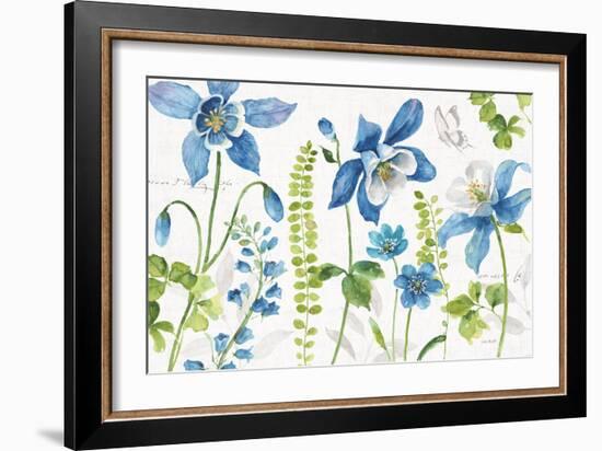 Blue and Green Garden I-Lisa Audit-Framed Art Print