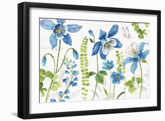 Blue and Green Garden I-Lisa Audit-Framed Art Print