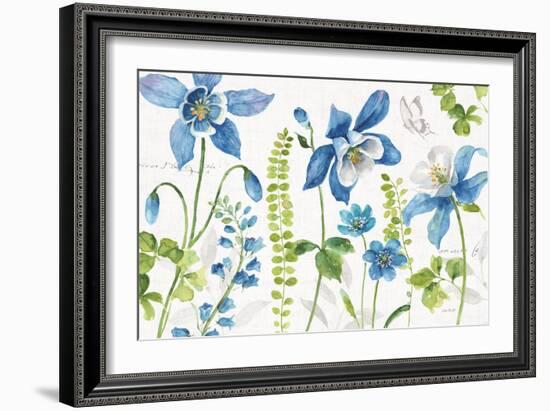 Blue and Green Garden I-Lisa Audit-Framed Art Print