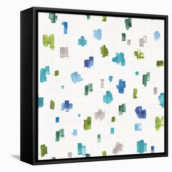 Blue and Green Garden Step 05B-Lisa Audit-Framed Stretched Canvas