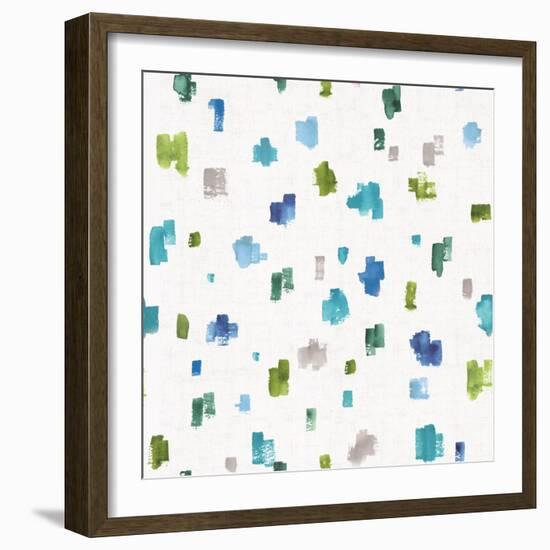 Blue and Green Garden Step 05B-Lisa Audit-Framed Art Print