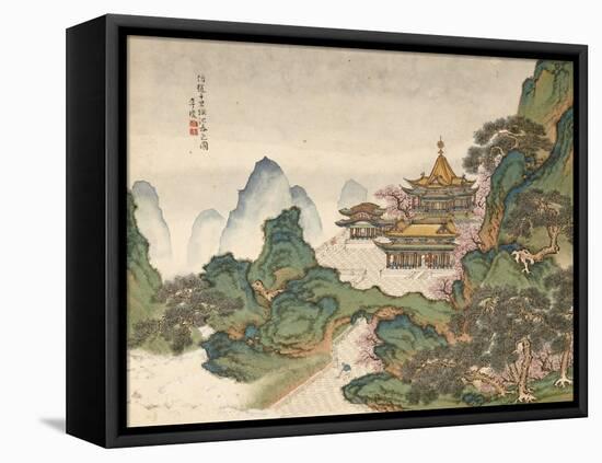 Blue and Green Landscapes-Li Qing-Framed Premier Image Canvas