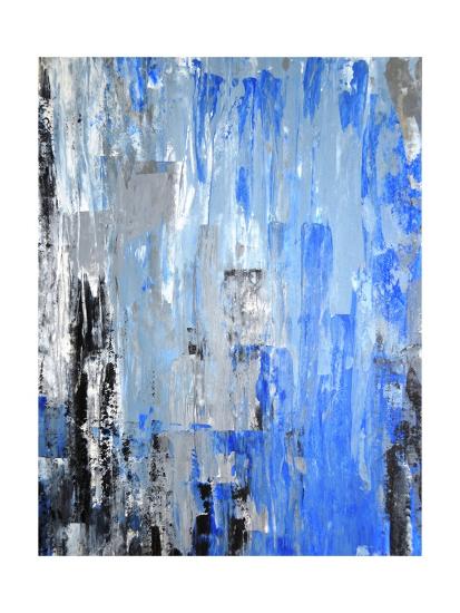 Blue And Grey Abstract Art Painting Art Print T30gallery Art Com