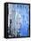 Blue And Grey Abstract Art Painting-T30Gallery-Framed Stretched Canvas