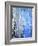 Blue And Grey Abstract Art Painting-T30Gallery-Framed Art Print