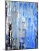 Blue And Grey Abstract Art Painting-T30Gallery-Mounted Art Print