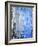 Blue And Grey Abstract Art Painting-T30Gallery-Framed Art Print