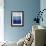 Blue and Light Gray Abstract Study-Emma Moore-Framed Art Print displayed on a wall