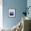 Blue and Light Gray Abstract Study-Emma Moore-Framed Art Print displayed on a wall