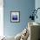 Blue and Light Gray Abstract Study-Emma Moore-Framed Art Print displayed on a wall