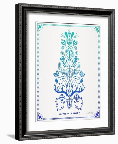 Blue and Ombre La Mort-Cat Coquillette-Framed Art Print