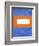 Blue and Orange Abstract Theme 1-NaxArt-Framed Art Print