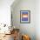 Blue and Orange Abstract Theme 1-NaxArt-Framed Art Print displayed on a wall