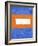 Blue and Orange Abstract Theme 1-NaxArt-Framed Art Print