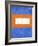 Blue and Orange Abstract Theme 1-NaxArt-Framed Art Print