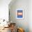 Blue and Orange Abstract Theme 1-NaxArt-Framed Art Print displayed on a wall