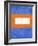 Blue and Orange Abstract Theme 1-NaxArt-Framed Art Print