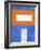 Blue and Orange Abstract Theme 2-NaxArt-Framed Art Print