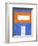 Blue and Orange Abstract Theme 2-NaxArt-Framed Art Print