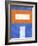 Blue and Orange Abstract Theme 2-NaxArt-Framed Art Print