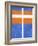 Blue and Orange Abstract Theme 3-NaxArt-Framed Art Print