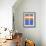 Blue and Orange Abstract Theme 3-NaxArt-Framed Art Print displayed on a wall