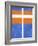 Blue and Orange Abstract Theme 3-NaxArt-Framed Art Print