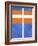 Blue and Orange Abstract Theme 3-NaxArt-Framed Art Print