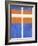 Blue and Orange Abstract Theme 3-NaxArt-Framed Art Print