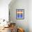 Blue and Orange Abstract Theme 3-NaxArt-Framed Art Print displayed on a wall