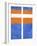 Blue and Orange Abstract Theme 3-NaxArt-Framed Art Print