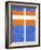 Blue and Orange Abstract Theme 3-NaxArt-Framed Art Print