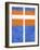 Blue and Orange Abstract Theme 3-NaxArt-Framed Art Print