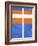 Blue and Orange Abstract Theme 3-NaxArt-Framed Art Print