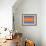 Blue and Orange Abstract Theme 4-NaxArt-Framed Art Print displayed on a wall