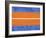 Blue and Orange Abstract Theme 4-NaxArt-Framed Art Print