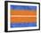 Blue and Orange Abstract Theme 4-NaxArt-Framed Art Print