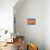 Blue and Orange Abstract Theme 4-NaxArt-Art Print displayed on a wall